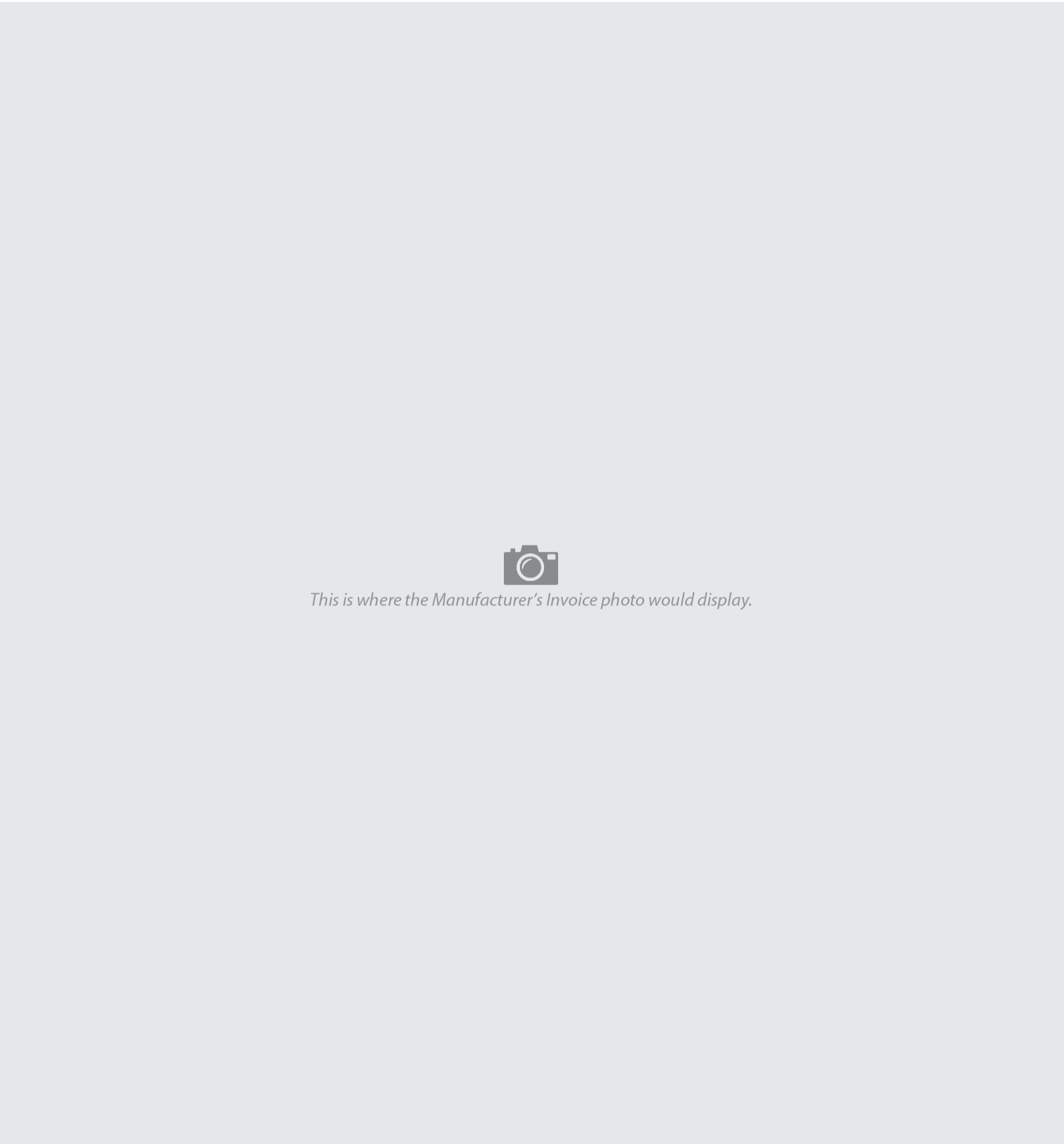 Manufactured home (MH1) — Manufacturer Invoice